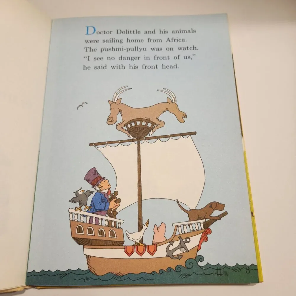 Vintage 1968 Doctor Dolittle And The Pirates By Al Perkins Hard Cover Book